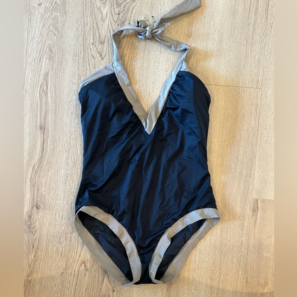 Trina Turk Black and Gray One Piece Swimsuit